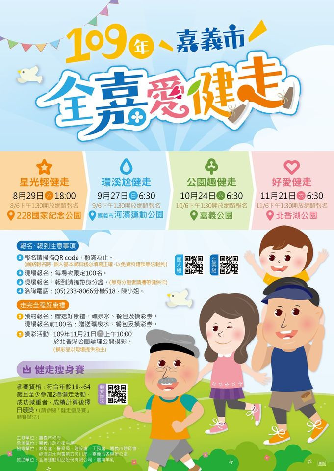 109年度全嘉愛健走▶正式在嘉義市東西南北開走囉