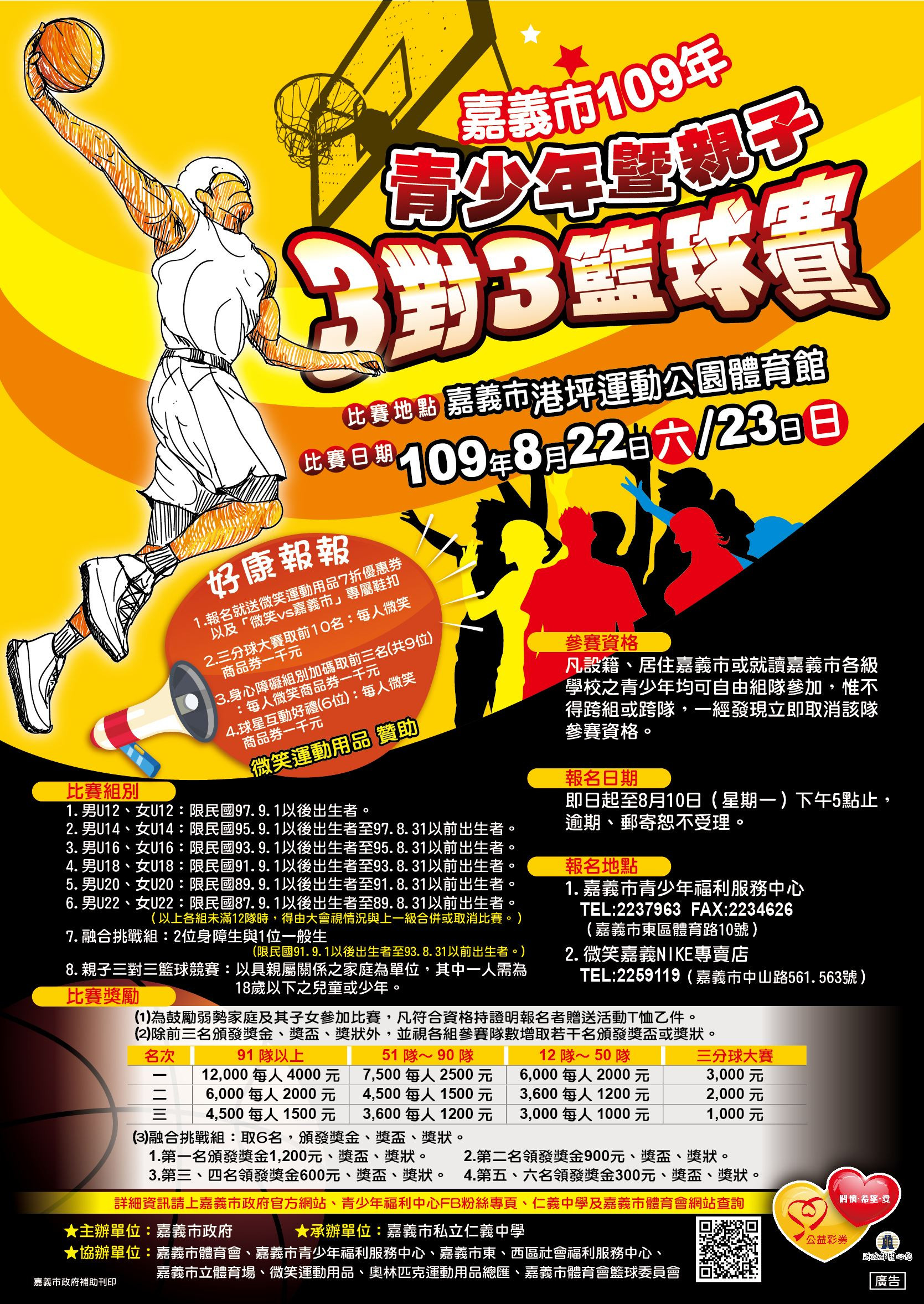 嘉義市109年青少年暨親子三對三籃球賽
