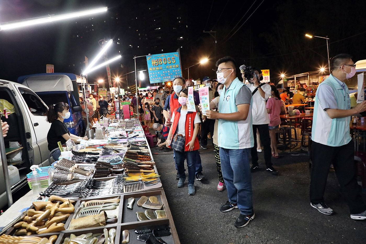 嘉義市持續夜市宣導 戴口罩、禁止試吃、鼓勵外帶