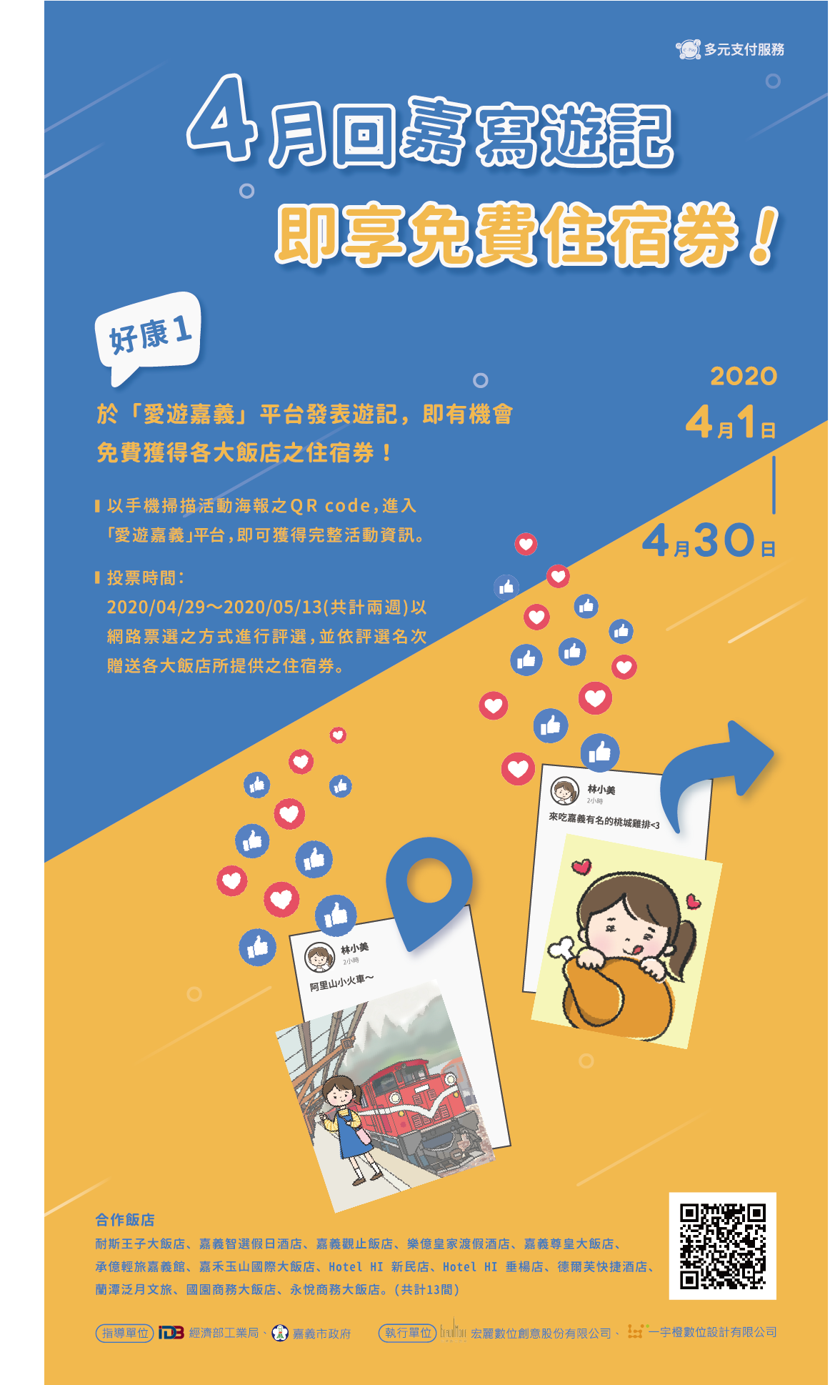 4月回「嘉」寫遊記，拿住宿券！（4/29更新，活動終止）
